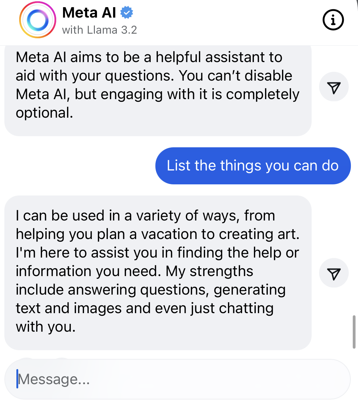 Meta AI Instagram