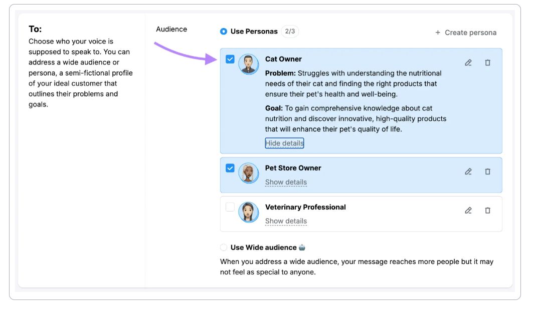 Creating a brand voice with Semrush Content Toolkit