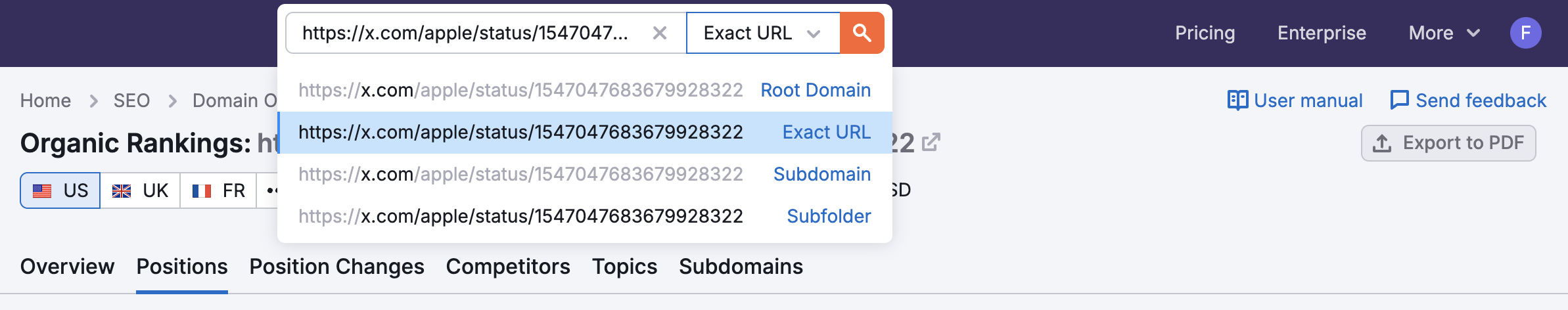 SERP Features: X (Twitter) image 3